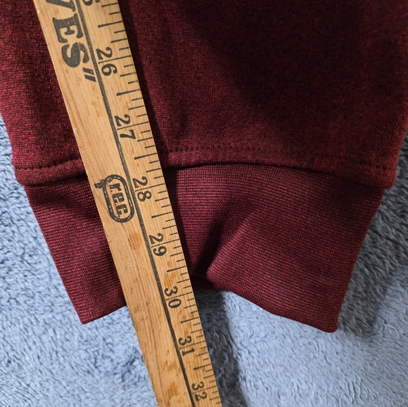 Ecko Unltd Men's XL Sweatpants Maroon Red Black Embroidered Logo Fleece Jogger - Picture 4 of 9